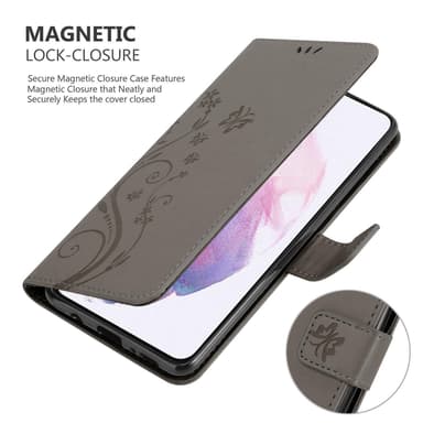 Samsung Galaxy S21 5G Plånboksfodral Skal (Grå)