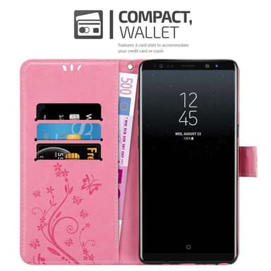 Samsung Galaxy NOTE 8 Plånboksfodral Skal (Rosa)