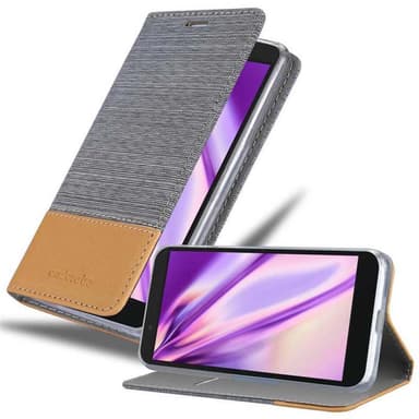 Alcatel 1C 2019 Plånboksfodral Skal (Grå)