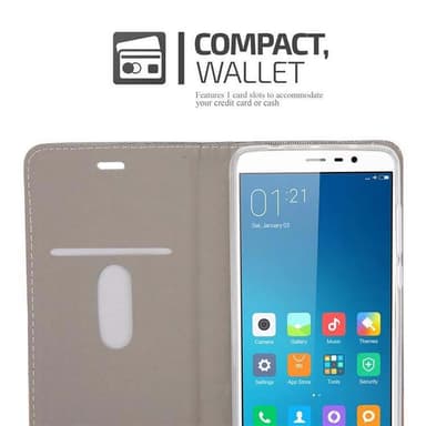 Xiaomi RedMi NOTE 4 Plånboksfodral Skal (Grå)