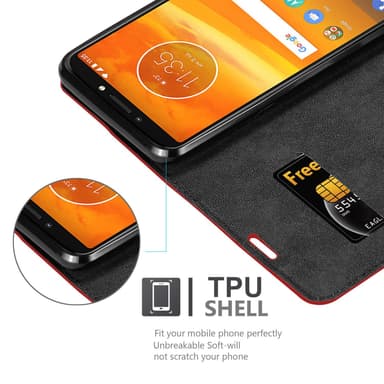 Motorola MOTO E5 PLUS Skal Fodral Case (Röd)