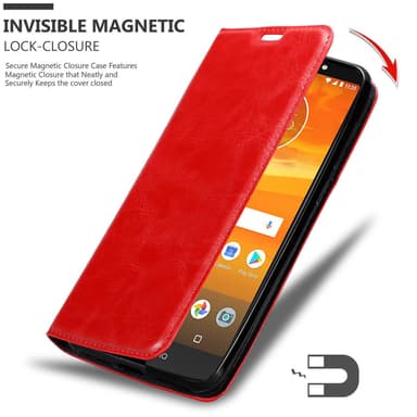 Motorola MOTO E5 PLUS Skal Fodral Case (Röd)