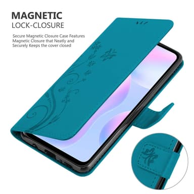 Xiaomi RedMi 9A / RedMi 9AT Plånboksfodral Skal (Blå)
