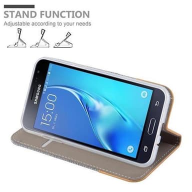 Samsung Galaxy J3 2016 Plånboksfodral Skal (Grå)