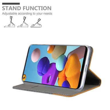 Samsung Galaxy A21s Plånboksfodral Skal (Grå)