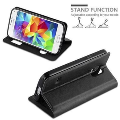 Samsung Galaxy S5 / S5 NEO Plånboksfodral Skal (Svart)