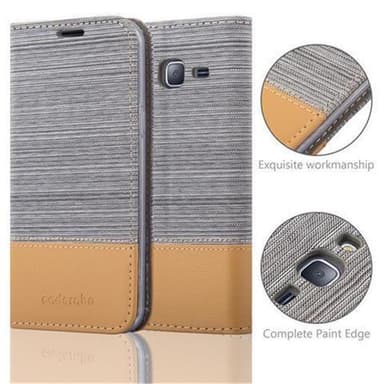 Samsung Galaxy J3 2016 Plånboksfodral Skal (Grå)