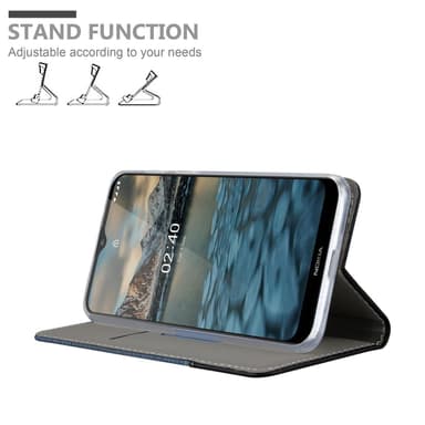 Nokia 2.4 Plånboksfodral Skal (Blå)