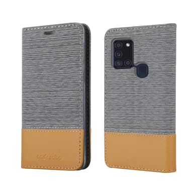 Samsung Galaxy A21s Plånboksfodral Skal (Grå)