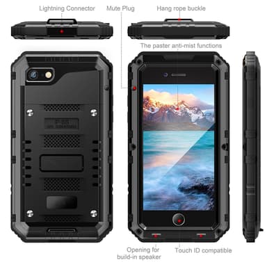 iPhone 8 Skal Fodral Case (Svart)