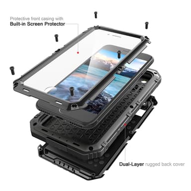 iPhone 8 Skal Fodral Case (Svart)