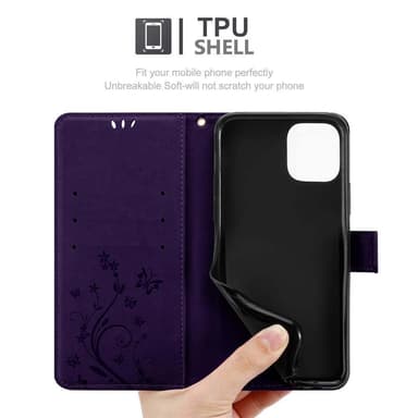 iPhone 11 Plånboksfodral Skal (Lila)