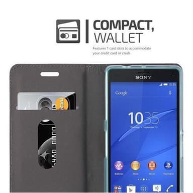 Sony Xperia Z3 COMPACT Plånboksfodral Skal (Blå)
