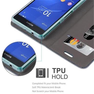Sony Xperia Z3 COMPACT Plånboksfodral Skal (Blå)