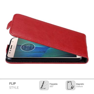 Motorola MOTO G5S PLUS Flipfodral Skal (Röd)