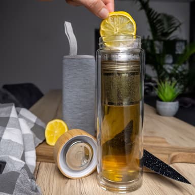 Termoflaska 450 ml Teflaska med infusionsfilter