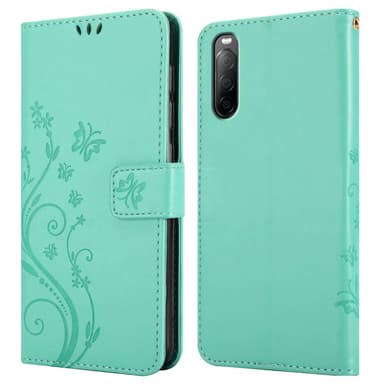 Sony Xperia 10 II Plånboksfodral Skal (Turkos)