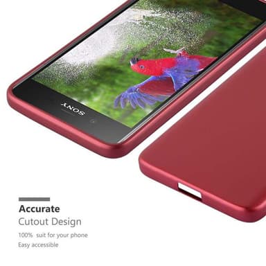 Skal Sony Xperia XZ1 Fodral Case (Röd)