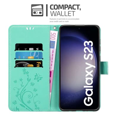 Samsung Galaxy S23 Plånboksfodral Skal (Turkos)