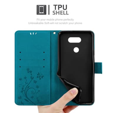 LG K40S Plånboksfodral Skal (Blå)