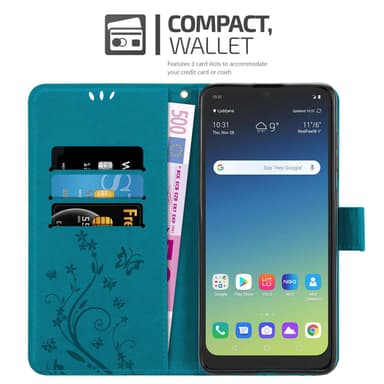 LG K40S Plånboksfodral Skal (Blå)