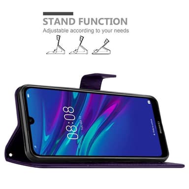 Huawei Y6 2019 Plånboksfodral Skal (Lila)
