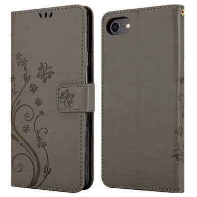 iPhone 7 / 7S / 8 / SE 2020 Plånboksfodral Skal (Grå)