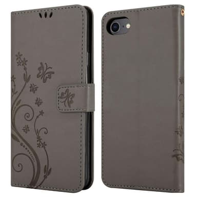 iPhone 7 / 7S / 8 / SE 2020 Plånboksfodral Skal (Grå)