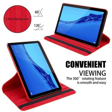 Skal Huawei MediaPad T5 10 (10.1 tum) Fodral Case (Röd)