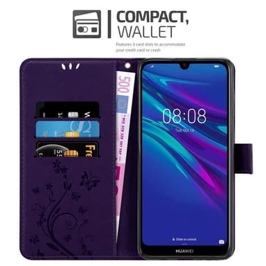 Huawei Y6 2019 Plånboksfodral Skal (Lila)