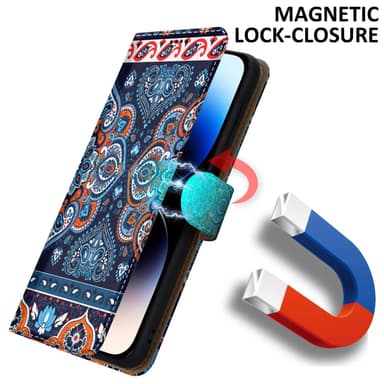 iPhone 14 PRO MAX Plånboksfodral Skal (Blå)