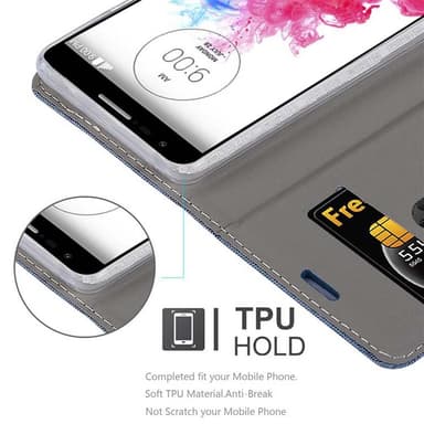 LG G3 MINI / G3 S Plånboksfodral Skal (Blå)