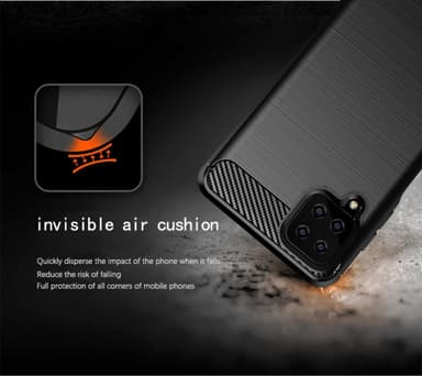 Samsung Galaxy A12 / M12 Skal Fodral Case (Svart)