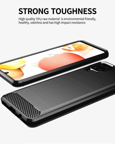 Samsung Galaxy A12 / M12 Skal Fodral Case (Svart)