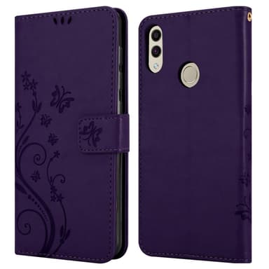 Honor 8C Plånboksfodral Skal (Lila)