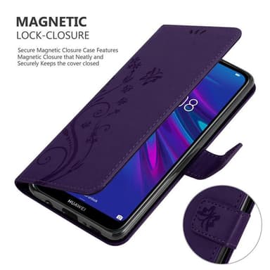 Huawei Y6 2019 Plånboksfodral Skal (Lila)