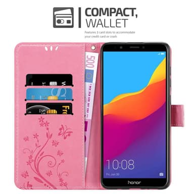 Honor 7C / Huawei Y7 2018 Plånboksfodral Skal (Rosa)