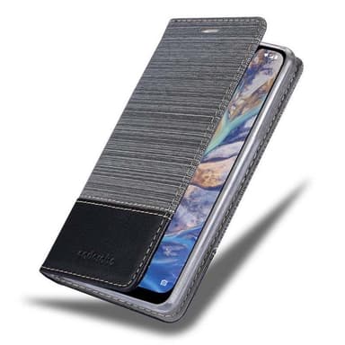 Nokia 7.1 PLUS / X7 Plånboksfodral Skal (Grå)