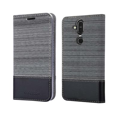 Nokia 7.1 PLUS / X7 Plånboksfodral Skal (Grå)