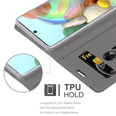 Samsung Galaxy A71 5G Plånboksfodral Skal (Blå)
