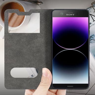 Sony Xperia XZ1 COMPACT Plånboksfodral Skal (Svart)