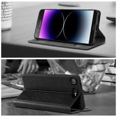 Sony Xperia XZ1 COMPACT Plånboksfodral Skal (Svart)