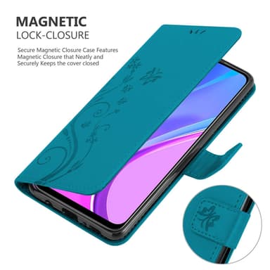 Xiaomi RedMi 9 Plånboksfodral Skal (Blå)