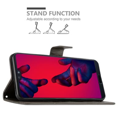 Huawei P20 PRO / P20 PLUS Plånboksfodral Skal (Grå)