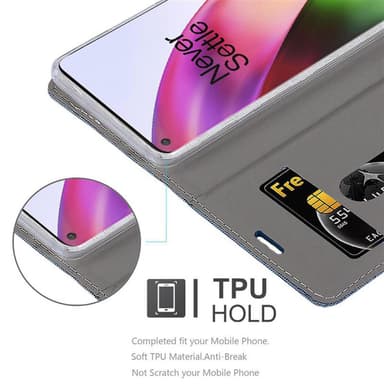 OnePlus 8 Plånboksfodral Skal (Blå)