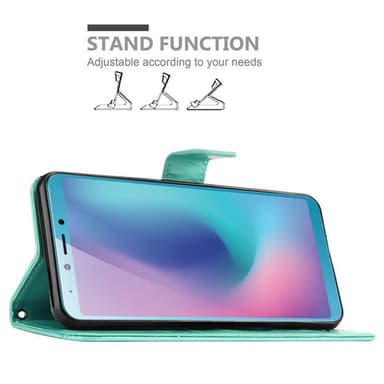 Samsung Galaxy A6s Plånboksfodral Skal (Turkos)