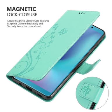 Samsung Galaxy A6s Plånboksfodral Skal (Turkos)