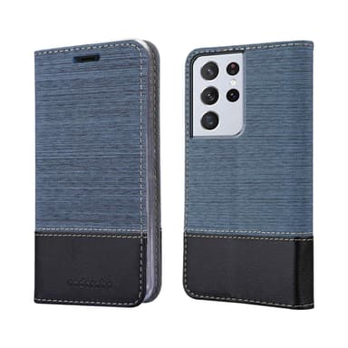 Samsung Galaxy S22 ULTRA Plånboksfodral Skal (Blå)