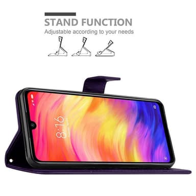 Xiaomi RedMi NOTE 7 Plånboksfodral Skal (Lila)