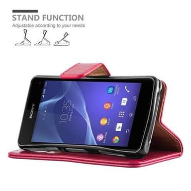 Sony Xperia Z1 COMPACT Plånboksfodral Skal (Röd)